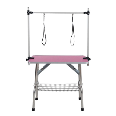 FURNIinspire Pet Grooming Tools Foldable Pet Grooming Table For Pet Large Dogs And Cats With Adjustable, Bathing Station, Pink, 48"*23.6"*65.5" 6 FURNIinspire Pet Grooming Tools Foldable Pet Grooming Table For Pet Large Dogs And Cats With Adjustable, Bathing Station, Pink, 48"*23.6"*65.5" - Image 5