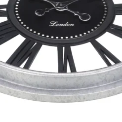 FURNIinspire Wall Clocks 20inch Living Room Round Hanging Clock Decorative Timepiece Modern Wall Clock For Bedroom, Black, 20"*20"*2" -Outdoor Kitchen & Living GUEST a38bd256 a6cc 4a2a a876 97777aeebbff