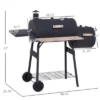 FURNIinspire Outdoor Grills, Griddles And Smokers Charcoal Grill And Smoker Combo For Backyard BBQ With Wheels, Black, 40.25"*14.25"*14.25" -Outdoor Kitchen & Living GUEST a3dd1a55 03c0 4bd1 87a6 eecd3856ae17