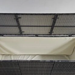 FURNIinspire Utility Storage Cabinet 175 Gallon Outdoor Storage Box With Inner Liner PE Rattan Wicker Deck Box, Grey, 29.90"*13.80"*24.80" -Outdoor Kitchen & Living GUEST a3ec11af abd8 499c 80e8 64e7ddffb020