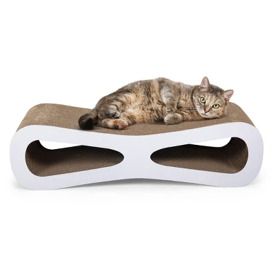 FURNIinspire Pet Tower Cat Scratcher Cat Toy Corrugated Cardboard, Modern Cat Furniture, Beige, 29.50"*8.50"*7.50" 7 FURNIinspire Pet Tower Cat Scratcher Cat Toy Corrugated Cardboard, Modern Cat Furniture, Beige, 29.50"*8.50"*7.50" - Image 5