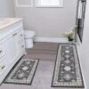 FURNIinspire Floor Mats 2 Piece Farmhouse Kitchen Rug Washable Area Rugs Non Skid Bohemian Mat For Hallway Entryway, Grey, 60"*20" -Outdoor Kitchen & Living GUEST a6a4687b 43e4 4b76 ab75 359d86d57cc4