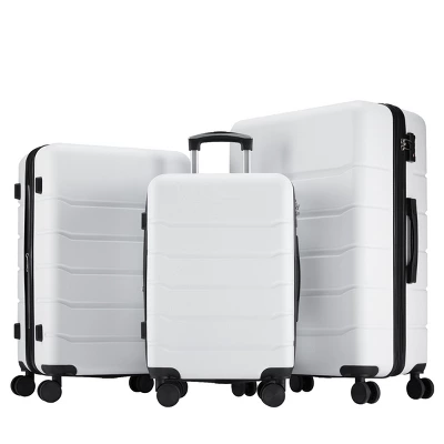 FURNIinspire Bag And Luggage Sets 20/24/28 Inch 3PCS Hard Shell Roller Suitcase Set Expandable Travel Luggage With Spinner Wheels, White 7 FURNIinspire Bag And Luggage Sets 20/24/28 Inch 3PCS Hard Shell Roller Suitcase Set Expandable Travel Luggage With Spinner Wheels, White - Image 5