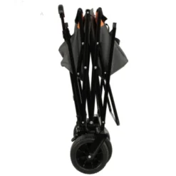 FURNIinspire Outdoor Serving Carts 480Lbs Collapsible Wagon With Canopy Lightweight Foldable Wagon With Mosquito Net, Orange, 45.28"*22.83"*38.78" -Outdoor Kitchen & Living GUEST aadbac15 021d 47d4 b8d4 68532c445f25