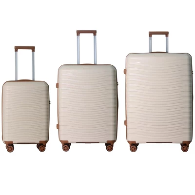 FURNIinspire Bag And Luggage Sets 3 Piece Rolling Suitcase Set, Hard Suitcases With Wheels, Lightweight Travel Luggage, Beige, 21.46"*12.01"*30.51" 7 FURNIinspire Bag And Luggage Sets 3 Piece Rolling Suitcase Set, Hard Suitcases With Wheels, Lightweight Travel Luggage, Beige, 21.46"*12.01"*30.51" - Image 5