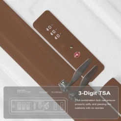 FURNIinspire Bag And Luggage Sets 3 Size Luggage Suitcases With Wheels, Hard Rolling Suitcase Set For Travel Business, Brown, 20.87"*11.81"*30.31" 9 FURNIinspire Bag And Luggage Sets 3 Size Luggage Suitcases With Wheels, Hard Rolling Suitcase Set For Travel Business, Brown, 20.87"*11.81"*30.31" -Outdoor Kitchen & Living GUEST aeb1d47a 7377 48c0 9b9b 7c9e09db3906