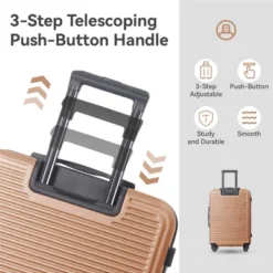 FURNIinspire Bag And Luggage Sets 3 Piece Travel Hard Shell Luggage, Lightweight Rolling Suitcases With Wheels, Brown, 20.67"*11.61"*29.92" 10 FURNIinspire Bag And Luggage Sets 3 Piece Travel Hard Shell Luggage, Lightweight Rolling Suitcases With Wheels, Brown, 20.67"*11.61"*29.92" -Outdoor Kitchen & Living GUEST aedc0c96 fdf2 48de be71 8aba8b17b945