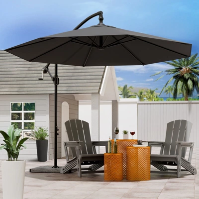 FURNIinspire Patio Umbrellas, Double Sided Twin Patio Umbrella Outdoor, Brown 3 FURNIinspire Patio Umbrellas, Double Sided Twin Patio Umbrella Outdoor, Brown