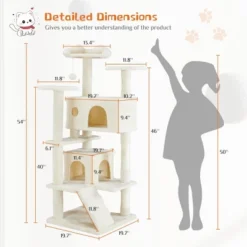 FURNIinspire Pet Tower Multi-Functional Cat Tree House Detachable Cat Climbing Frame, Pet Furniture Cat Accessories, Beige, 19.7"*19.7"*46" 8 FURNIinspire Pet Tower Multi-Functional Cat Tree House Detachable Cat Climbing Frame, Pet Furniture Cat Accessories, Beige, 19.7"*19.7"*46" -Outdoor Kitchen & Living GUEST b25cb94d b8fc 4455 9604 ea4127116202