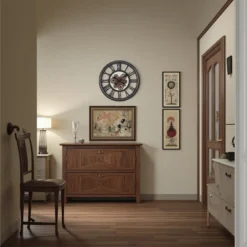 FURNIinspire Wall Clocks 20inch Gear Mechanism Round Wall Clock Metal Decorative Hanging Clock Decorative Timepiece, Black, 20"*20"*2.75" -Outdoor Kitchen & Living GUEST b26209e5 2caf 401b b4c9 e5246be43d6c