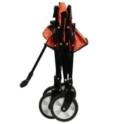 FURNIinspire Outdoor Serving Carts Minimeetall Collapsible Foldable Wagon Cart Utility Wagon Grocery Cart 225lbs, Orange, 35.04"*22.44"*38.58" -Outdoor Kitchen & Living GUEST b27609d8 d263 46c1 8085 132f31d52344