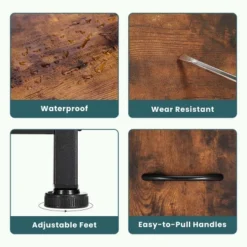 FURNIinspire Dressers 5 Drawer Fabric Tall Dresser Tower Closet Storage Chest Of Drawers For Bedroom Nursery, Brown, 11.8"*39.4"*20.9" -Outdoor Kitchen & Living GUEST b5b3de27 e1d8 4922 99a5 e5e69c8791a2