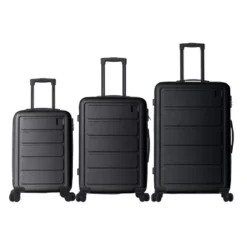 FURNIinspire Bag And Luggage Sets Hard Shell 3 Piece Suitcase Set, Travel Luggage Business Suitcases With Wheels, Black, 19.88"*10.63"*29.92" 11 FURNIinspire Bag And Luggage Sets Hard Shell 3 Piece Suitcase Set, Travel Luggage Business Suitcases With Wheels, Black, 19.88"*10.63"*29.92" -Outdoor Kitchen & Living GUEST b5f08083 200e 47d4 89e2 1f6d746b0842