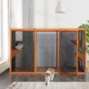 FURNIinspire Pet Crates And Houses, Removable Cat Cage, A Waterproof Roof And Three Jumping Platforms, Adjustable, Orange, 70.9"*31.5"*42.5" -Outdoor Kitchen & Living GUEST b61e4092 d546 4dbf 8f7f 4f82a910a380