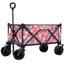 FURNIinspire Outdoor Serving Carts Utility Park Garden Cart Tool Customized Color Folding Camping Trolley Outdoor Picnic, Pink, 37.8"*21.2"*34.45" -Outdoor Kitchen & Living GUEST b8c4e493 a9ca 46e3 bb00 3c3423e39204