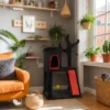 FURNIinspire Pet Tower Halloween Cat Tree Cute Cat Tower With Condo, Scratching Post, Indoor Pet Furniture Kitten Gift, Black, 25.35"*21.45"*40.95" -Outdoor Kitchen & Living GUEST b924d2f0 250e 45bb a825 cc2d7302b1de