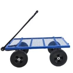 FURNIinspire Wheelbarrows And Lawn Carts Garden Utility Cart Wagon, Foldable Steel Transport Cart For Firewood, Yard Work, Blue, 37“*19"*40" 10 FURNIinspire Wheelbarrows And Lawn Carts Garden Utility Cart Wagon, Foldable Steel Transport Cart For Firewood, Yard Work, Blue, 37“*19"*40" -Outdoor Kitchen & Living GUEST bd3519e1 639a 4bd9 9bc7 77153d8d5fcb