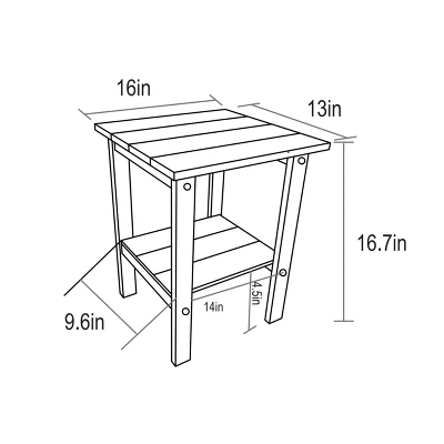FURNIinspire Patio Seating Sets Folding Adirondack Chairs With Side Table, 3-Piece Rocking Chairs Set With Wood Texture, Blue, 30“*28”*35“ 5 FURNIinspire Patio Seating Sets Folding Adirondack Chairs With Side Table, 3-Piece Rocking Chairs Set With Wood Texture, Blue, 30“*28”*35“ - Image 3