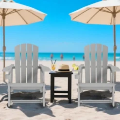 FURNIinspire Patio Accent Chairs Outdoor Folding Chairs Adirondack Chair, Portable Chair With Handles For Beach, Backyard, Gray, 31.4"*29.6"*36.4" 9 FURNIinspire Patio Accent Chairs Outdoor Folding Chairs Adirondack Chair, Portable Chair With Handles For Beach, Backyard, Gray, 31.4"*29.6"*36.4" -Outdoor Kitchen & Living GUEST bde4fea3 3db6 4001 a3fe 829a951b93f9