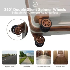 FURNIinspire Bag And Luggage Sets 3 Piece Rolling Suitcase Set, Hard Suitcases With Wheels, Lightweight Travel Luggage, Beige, 21.46"*12.01"*30.51" 10 FURNIinspire Bag And Luggage Sets 3 Piece Rolling Suitcase Set, Hard Suitcases With Wheels, Lightweight Travel Luggage, Beige, 21.46"*12.01"*30.51" -Outdoor Kitchen & Living GUEST bf8076ef 10ef 45c9 b1cf cbb894901912