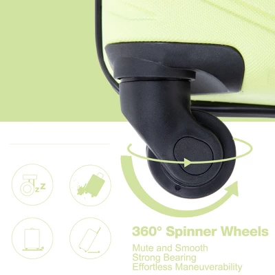 FURNIinspire Bag And Luggage Sets 4 Piece Stylish Suit Cases Lightweight Suitcases With Wheels For Travel Business, Green, 18.78"*10.83"*28" 6 FURNIinspire Bag And Luggage Sets 4 Piece Stylish Suit Cases Lightweight Suitcases With Wheels For Travel Business, Green, 18.78"*10.83"*28" - Image 4