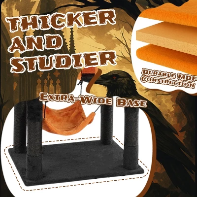 FURNIinspire Pet Tower Halloween Tall Cat Tree Cute Large Cat Tower Stand Multi-Level Cat Activities Furniture Indoor, Orange, 23.23"*17.27"*60.45" 6 FURNIinspire Pet Tower Halloween Tall Cat Tree Cute Large Cat Tower Stand Multi-Level Cat Activities Furniture Indoor, Orange, 23.23"*17.27"*60.45" - Image 4