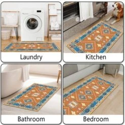 FURNIinspire Floor Mats Home 3 Piece Kitchen Rug Machine Washable Floor Mat For Living Room, Vintage Carpet, Non Slip, Red, 60"*20" 10 FURNIinspire Floor Mats Home 3 Piece Kitchen Rug Machine Washable Floor Mat For Living Room, Vintage Carpet, Non Slip, Red, 60"*20" -Outdoor Kitchen & Living GUEST c14a9aba ccf2 4dfb bba3 e8d428488146