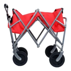 FURNIinspire Outdoor Serving Carts Collapsible Folding Wagon 300L Collapsible Wagon With Tailgate All-Terrain Wheels, Red, 35.43"*21.85"*39.17" -Outdoor Kitchen & Living GUEST c1ecb105 1545 4aa4 bc8a 13953b73dbee