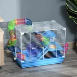 FURNIinspire 2-Tier Hamster Cage With Wheel And Water Bottle,19"*11.75"*14.5" -Outdoor Kitchen & Living GUEST c20e3f12 f835 4378 a87a 5c7c7adbf383