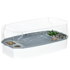 FURNIinspire Turtle Tank Kit Turtle Aquarium With Basking Platform Water Pump Filter Layer Design Full View Visually Reptile Habitat, 24.5"*12.25"* 9" -Outdoor Kitchen & Living GUEST c729b5a0 c932 42fa 883c 65bc7f3a7b53