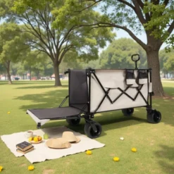 FURNIinspire Camping Tents Outdoor Tent Pop-Up Waterproof Camping Tent, Family Tents For Camping With Nets Windows, Green, 84.65"*84.65"*53.54" -Outdoor Kitchen & Living GUEST ca9a4c43 b787 4d38 93a4 613b8787ccdf