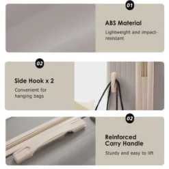 FURNIinspire Bag And Luggage Sets Travel Luggage Set Suitcase Set, 3 Piece Hard Shell Suitcases, Lightweight Suitcase, Purple, 11.4"*20.1"*29.1" -Outdoor Kitchen & Living GUEST cd647507 eb4d 4977 aa9c 001d08b0049f