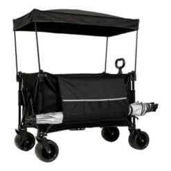 FURNIinspire Outdoor Serving Carts Heavy Duty 500lb Capacity Beach Wagon Foldable Utility Cart For Camping, Black, 37.4"*23.03"*42.52" -Outdoor Kitchen & Living GUEST ce6cf843 97e0 4f4d 87f5 216b56e7b675
