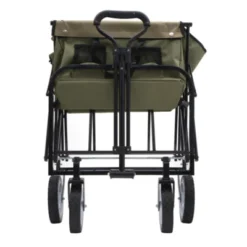 FURNIinspire Outdoor Serving Carts 360lbs Collapsible Foldable Wagon Cart With Strapping System For Camping Shopping, Green, 35.04"*21.65"*38.98" -Outdoor Kitchen & Living GUEST d02e477f a883 4b81 825d c7c8a9aceb17