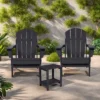FURNIinspire Patio Seating Sets Folding Adirondack Chairs With Side Table, 3-Piece Rocking Chairs Set With Wood Texture, Black, 30“*28”*35“ -Outdoor Kitchen & Living GUEST d16fcf3b 1650 418e b3d7 90a708599208