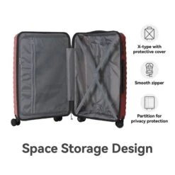 FURNIinspire Bag And Luggage Sets 3 Piece Rolling Suitcase Set, Hard Suitcases With Wheels, Lightweight Travel Luggage, Pink, 21.46"*12.01"*30.51" -Outdoor Kitchen & Living GUEST d2a07be1 a492 4bcd b1eb 16ab97f59f4a