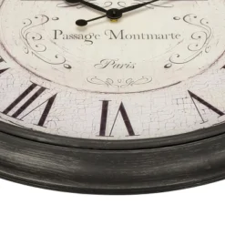 FURNIinspire Wall Clocks 30inch Round Round Wall Clock Decorative Living Room Vintage Wall Decor, Large Oversize, Brown, 30"*30"*2.25" -Outdoor Kitchen & Living GUEST d4ca9ee9 4567 4bee b20d bb8242ef2552