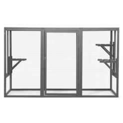 FURNIinspire Pet Crates And Houses, Cat Cage, Perfect Size For Small Cats, Gray, 72.1"*31.7"*44.6" -Outdoor Kitchen & Living GUEST d6461468 331e 454f 97d3 14f207129812