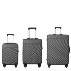 FURNIinspire Bag And Luggage Sets 3 Piece Rolling Luggage Travel Suitcase Set, Lightweight Durable Suitcases With Wheels, Grey, 21.06"*11.81"*30.31" 11 FURNIinspire Bag And Luggage Sets 3 Piece Rolling Luggage Travel Suitcase Set, Lightweight Durable Suitcases With Wheels, Grey, 21.06"*11.81"*30.31" -Outdoor Kitchen & Living GUEST d7e6ddc7 1fdf 4618 90ba 78486451adb9