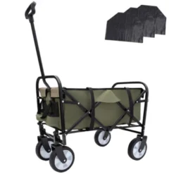 FURNIinspire Outdoor Serving Carts Foldable Wagon Cart Beach Wagon Utility Wagon Grocery Cart 3pcs Plastic Liner Cover, Green, 25.98"*17.32"*37.4" 11 FURNIinspire Outdoor Serving Carts Foldable Wagon Cart Beach Wagon Utility Wagon Grocery Cart 3pcs Plastic Liner Cover, Green, 25.98"*17.32"*37.4" -Outdoor Kitchen & Living GUEST d7f28655 866f 4bf3 a0ee f763a44a26d4