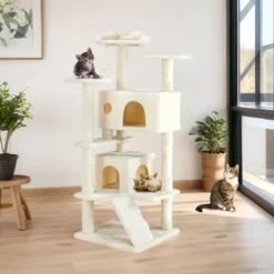 FURNIinspire Pet Tower Multi-Functional Cat Tree House Detachable Cat Climbing Frame, Pet Furniture Cat Accessories, Beige, 19.7"*19.7"*46" 11 FURNIinspire Pet Tower Multi-Functional Cat Tree House Detachable Cat Climbing Frame, Pet Furniture Cat Accessories, Beige, 19.7"*19.7"*46" -Outdoor Kitchen & Living GUEST d8bd0c53 3103 4d1c b607 c6673c0a87bb