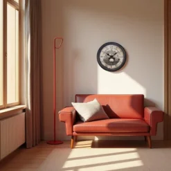 FURNIinspire Wall Clocks 20inch Decorative Round Wall Clock Living Room Hanging Clock Antique Timepiece Home Wall Decor, Brown, 20"*20"*2" -Outdoor Kitchen & Living GUEST d907226c d912 4b95 b377 e16adcbefd5f