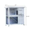 FURNIinspire Rabbit Hutch Outdoor, 2-Story Rabbit Cage Indoor With Run, Bunny Cage With 2 Removable No-Leak Trays, Non-Slip Ramp, 41"*19.7"*40.55" -Outdoor Kitchen & Living GUEST da7c8dc8 0acc 4709 a464 cd221f0704be