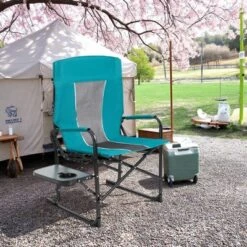 FURNIinspire Outdoor Portable Chairs Camping Chair Directors Chair, Oversized Portable Folding Chair With Side Table, Blue, 27.56"*24.41"*43.31" 11 FURNIinspire Outdoor Portable Chairs Camping Chair Directors Chair, Oversized Portable Folding Chair With Side Table, Blue, 27.56"*24.41"*43.31" -Outdoor Kitchen & Living GUEST da7d764a 4959 4bf3 8006 a2cea185ec8d