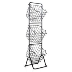 FURNIinspire Kitchen Racks 3 Tier Fruit Basket Stand, Steel Food Storage Rack Removable Wire Bowls With Non-Slip Pads, Black, 11"*12"*42.5" 11 FURNIinspire Kitchen Racks 3 Tier Fruit Basket Stand, Steel Food Storage Rack Removable Wire Bowls With Non-Slip Pads, Black, 11"*12"*42.5" -Outdoor Kitchen & Living GUEST db2ef771 76a9 4ac1 9280 c204d9f088a8