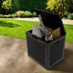 FURNIinspire Deck Boxes 2pcs 30 Gallon Deck Box, Outdoor Storage Boxes, Wicker Storage Deck Box For Patio Furniture, Garden Tools, Black, 21“*22”*17“ 11 FURNIinspire Deck Boxes 2pcs 30 Gallon Deck Box, Outdoor Storage Boxes, Wicker Storage Deck Box For Patio Furniture, Garden Tools, Black, 21“*22”*17“ -Outdoor Kitchen & Living GUEST db3ef280 050d 4946 949b 4e944e5bf8b9