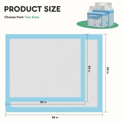 FURNIinspire Pet Training Pads And Potties Puppy Pads Leak-Proof Quick-Drying Disposable Dog Pads, 100 Pieces, Small Size, White, 22"*22" 4 FURNIinspire Pet Training Pads And Potties Puppy Pads Leak-Proof Quick-Drying Disposable Dog Pads, 100 Pieces, Small Size, White, 22"*22" - Image 2