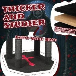 FURNIinspire Pet Tower Multi-Level Cat Tree Tower Halloween Cat House With Scratching Posts Hanging Toy, Cat Furniture, Black, 23.4"*23.4"*54.6" -Outdoor Kitchen & Living GUEST dbb2c77b 9fb7 4721 87c4 96b183999384