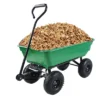 FURNIinspire Wheelbarrows And Lawn Carts Dump Carts With Steel Frame, Yard Utility Dump Wagon Lawn Cart For Soil, Firewood, Green, 43“*20"*39" -Outdoor Kitchen & Living GUEST dd8c2a96 7f0c 40e8 a738 438daef9663c