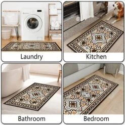 FURNIinspire Floor Mats 3 Piece Washable Kitchen Rug Farmhouse Area Rugs Non Skid Bohemian Mat For Hallway Entryway, Multicolored, 60"*20" 8 FURNIinspire Floor Mats 3 Piece Washable Kitchen Rug Farmhouse Area Rugs Non Skid Bohemian Mat For Hallway Entryway, Multicolored, 60"*20" -Outdoor Kitchen & Living GUEST df5bf282 6e0c 4a14 a35a a598daac91dc